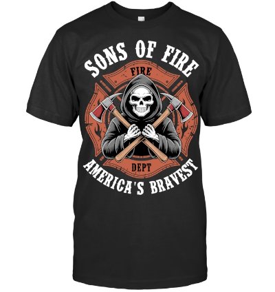 Fire department t-shirts - official department style designs