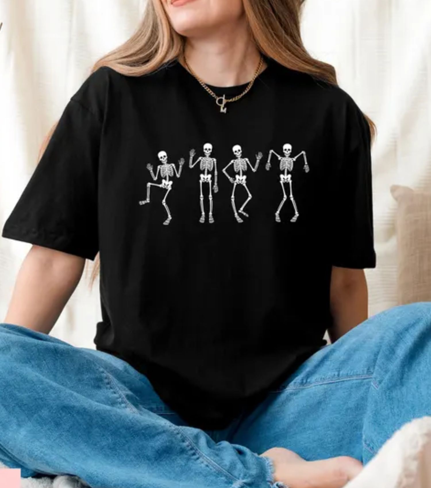 Dancing Skeleton Sweatshirt for spooky-season fans from BraveWear.