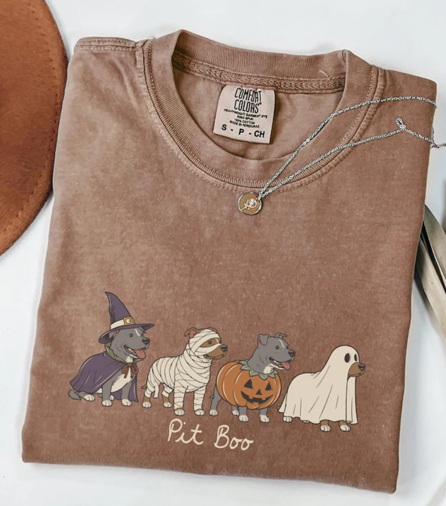 Halloween Pitbull Shirt for spooky-season fans from BraveWear.