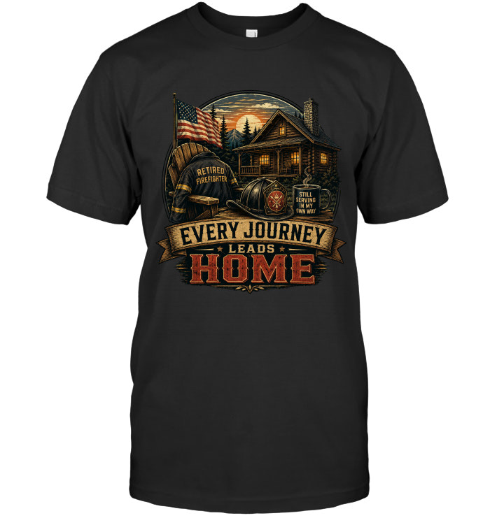 Every Journey Leads Home tee for firefighters from BraveWear.