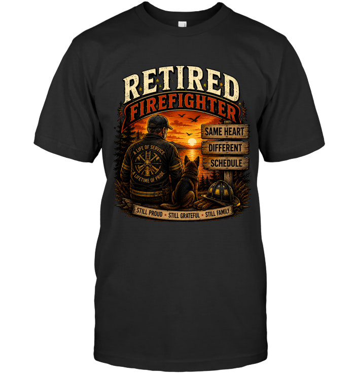 Same Heart Different Schedule tee for firefighters from BraveWear.